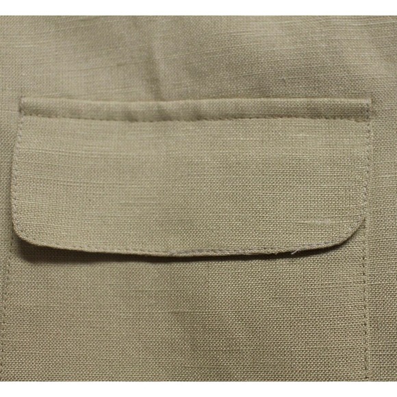 NWT Danielle Martin Women 12 Blazer Jacket Long Sleeve Work Linen Beige Lining - Picture 9 of 9